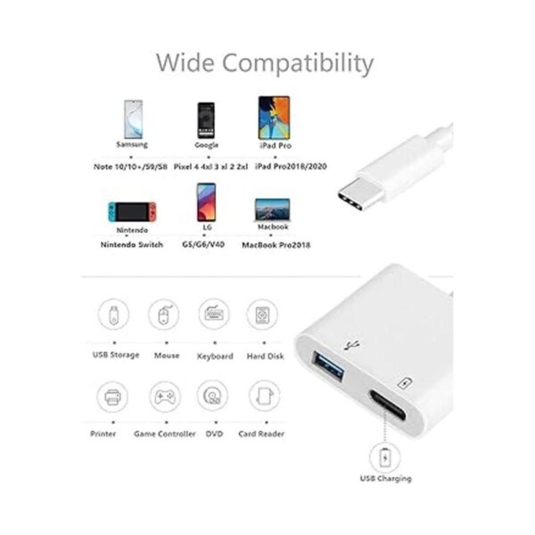 Adaptador USB C OTG con alimentación USB C 2 en 1 a USB_2