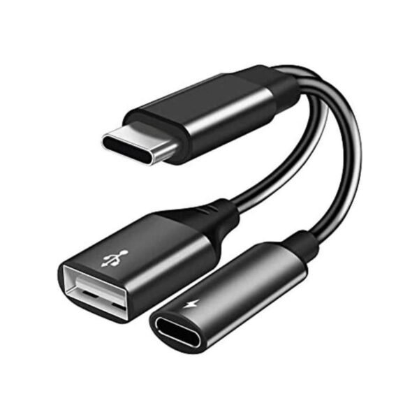 Adaptador USB C OTG con alimentación divisor USB C con_1
