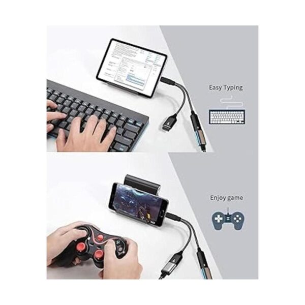 Adaptador USB C OTG con alimentación divisor USB C con_5