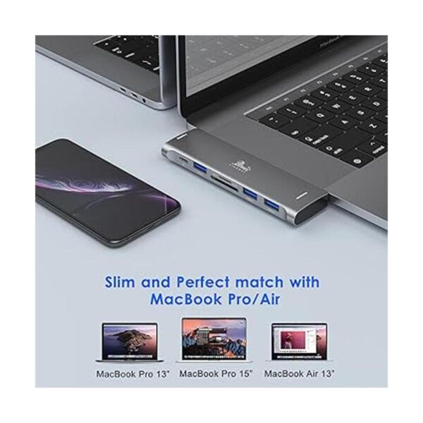 Adaptador USB C Hub para MacBook Pro 2020 2019 2018 2017_6
