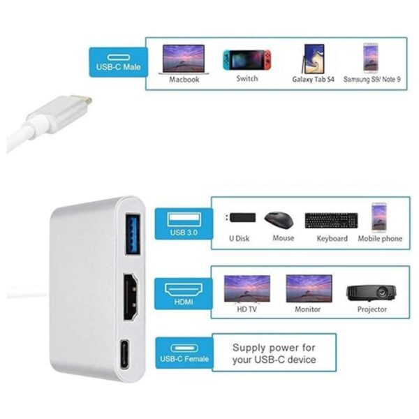 Adaptador USB C a HDMI adaptador multipuerto USBC digital