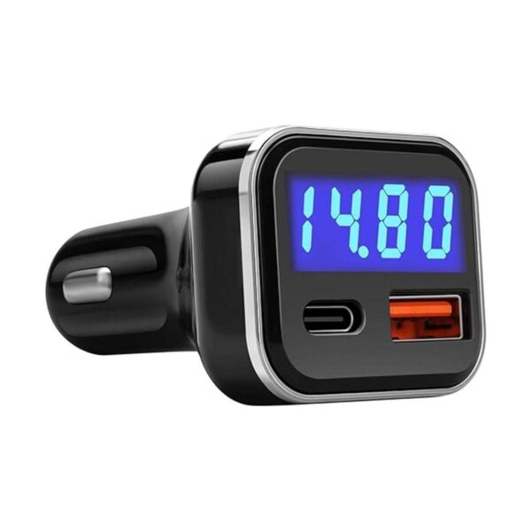 Adaptador USB C de cargador de coche con pantalla de_1