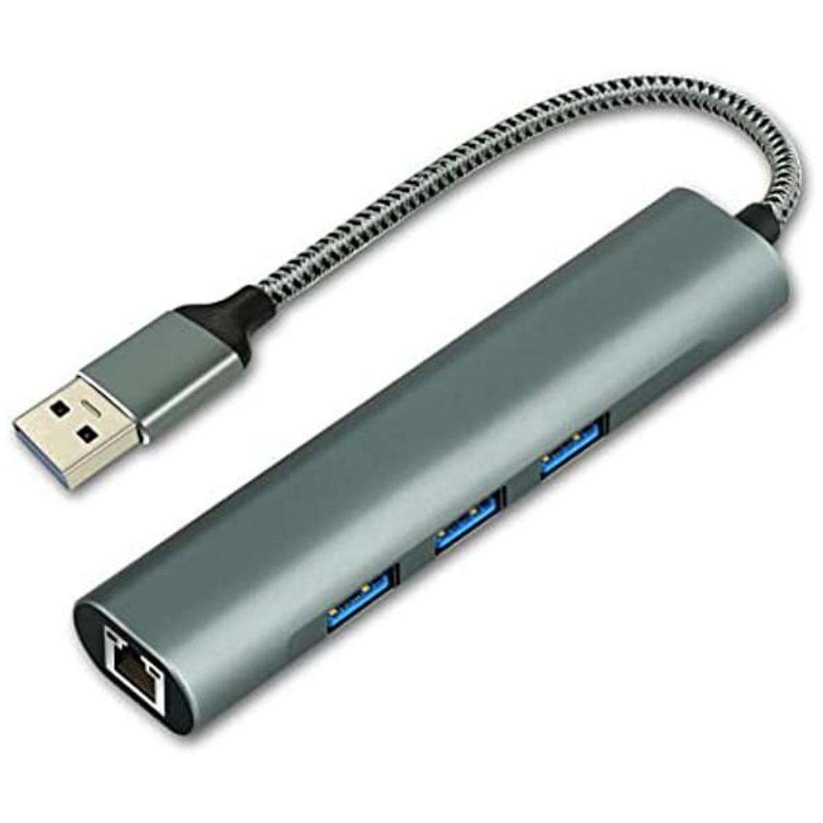 Adaptador USB a Ethernet concentrador USBC 4 en 1 a USB