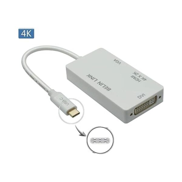 Adaptador USBC a VGA Thunderbolt 3 con conector chapado en_2