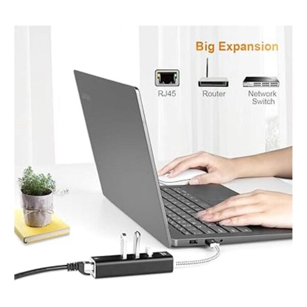 Adaptador USB a Ethernet CableCreation USB 3.0 Hub de 3_2
