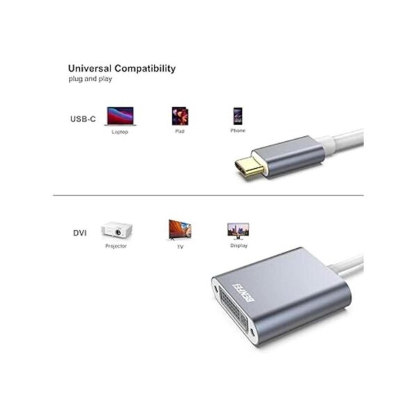 Adaptador USB tipo C Thunderbolt 3 a DVI adaptador_5
