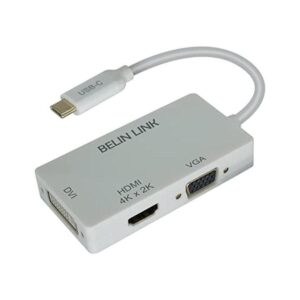 Adaptador USBC a VGA Thunderbolt 3 con conector chapado en_1