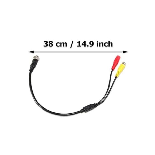 Adaptador de 4 pines a RCA M12 macho de 4 pines a RCA AV_2