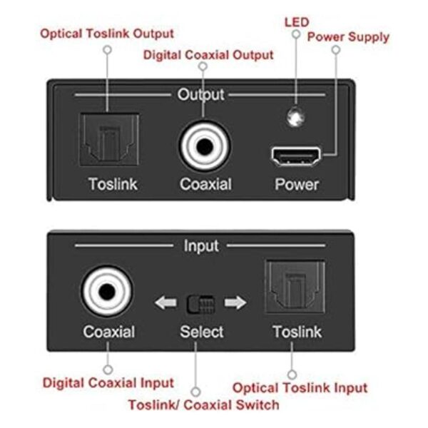 Adaptador convertidor de audio digital óptico a coaxial o_3