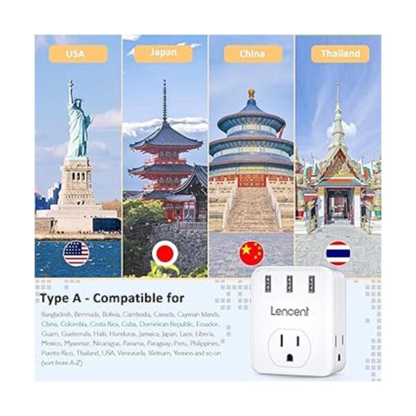 Adaptador de 3 puntas a 2 puntas 2 unidades LENCENT 3_6