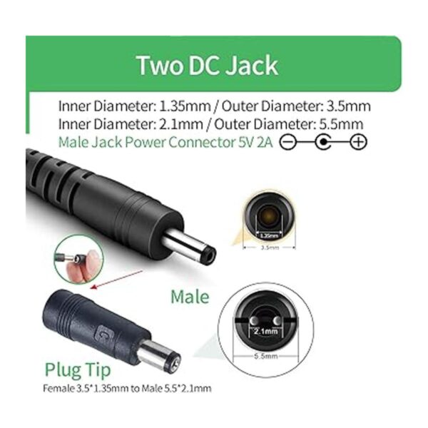 Adaptador de 5 V2A. 5 V 2 A 35 x 135._4