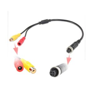 Adaptador de 4 pines a RCA M12 macho de 4 pines a RCA AV_1