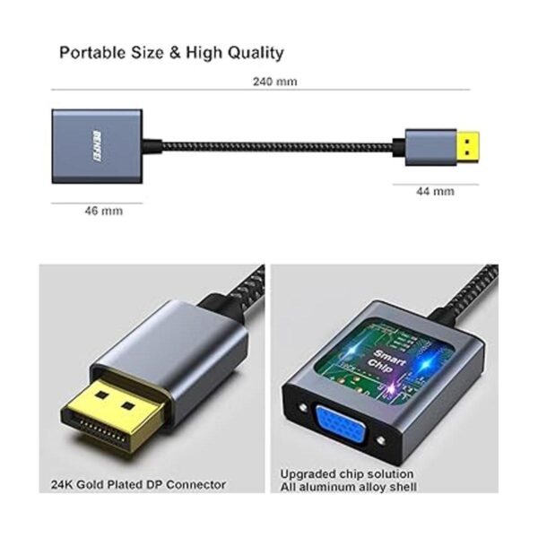 Adaptador de DisplayPort a VGA Benfei DisplayPort a VGA_6