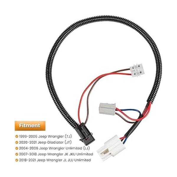 Adaptador de alimentación de 12 voltios para Jeep Wrangler_2