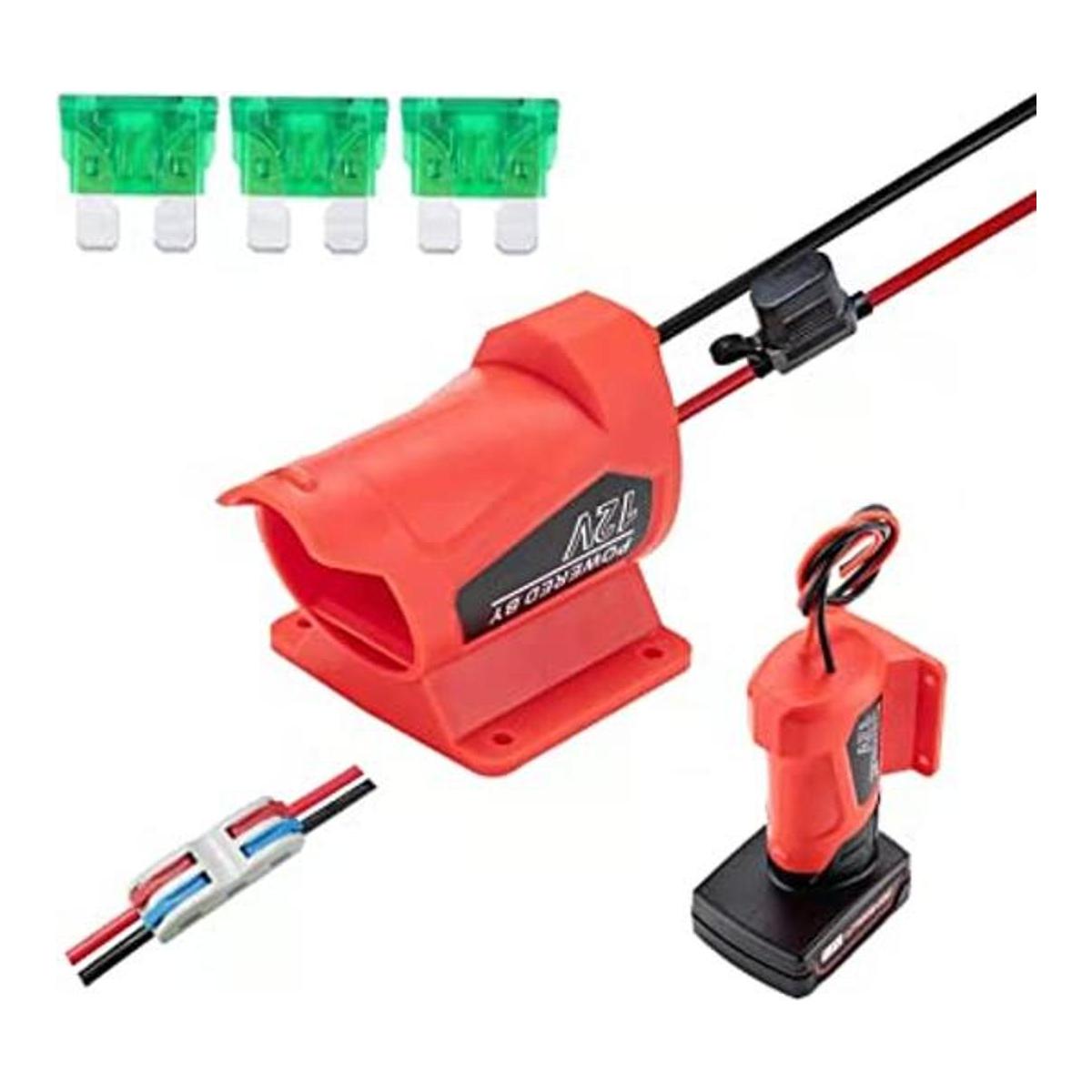 Adaptador de batería compatible con Milwaukee de 12 V con