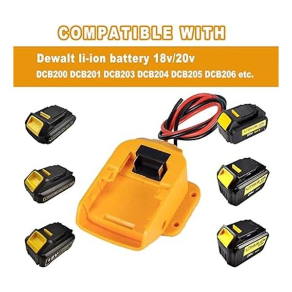 Adaptador de batería para Dewalt de 20 V conector de