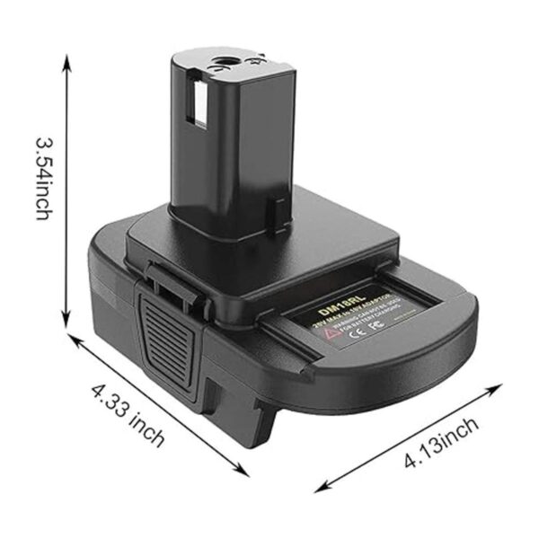 Adaptador de batería con puerto USB para batería Dewalt a