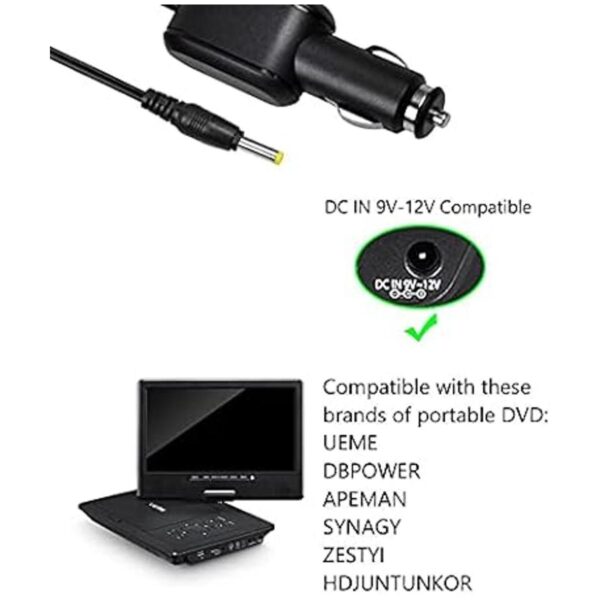 Adaptador de cargador de coche para reproductor de DVD_6