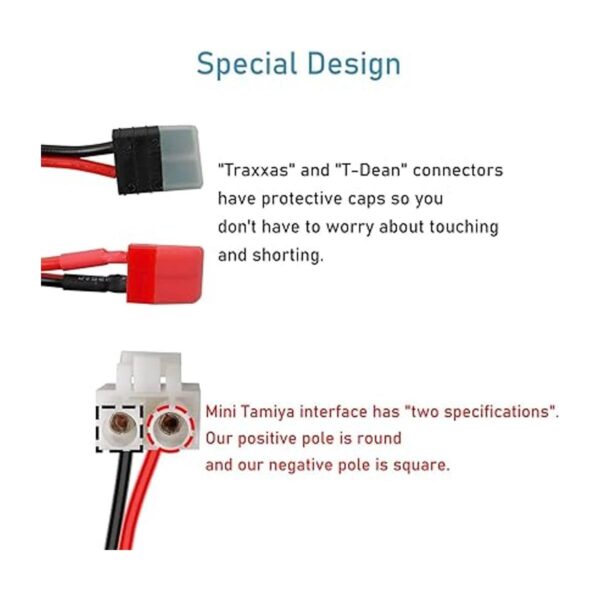 Adaptador de cargador de batería RC Lipo Cable divisor 8_4