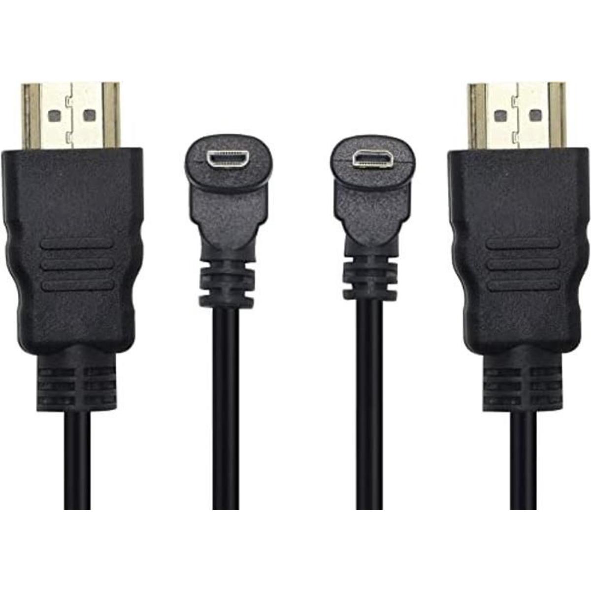 Adaptador de cable micro HDMI a HDMI de 19.7 in ángulo de