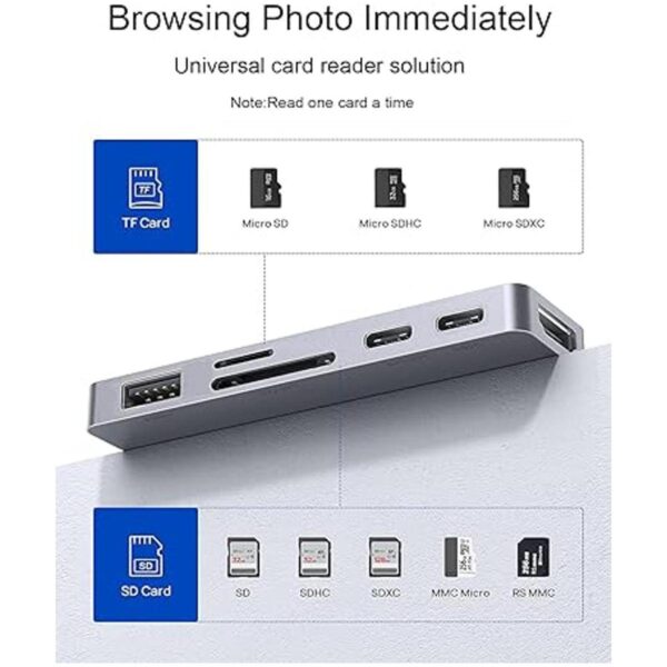 Adaptador de concentrador USB C para iPad Pro 11 12.9 2022_4