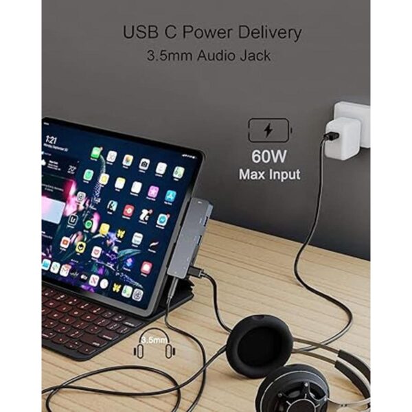 Adaptador de concentrador USB C para iPad Pro 11 12.9 2022_5