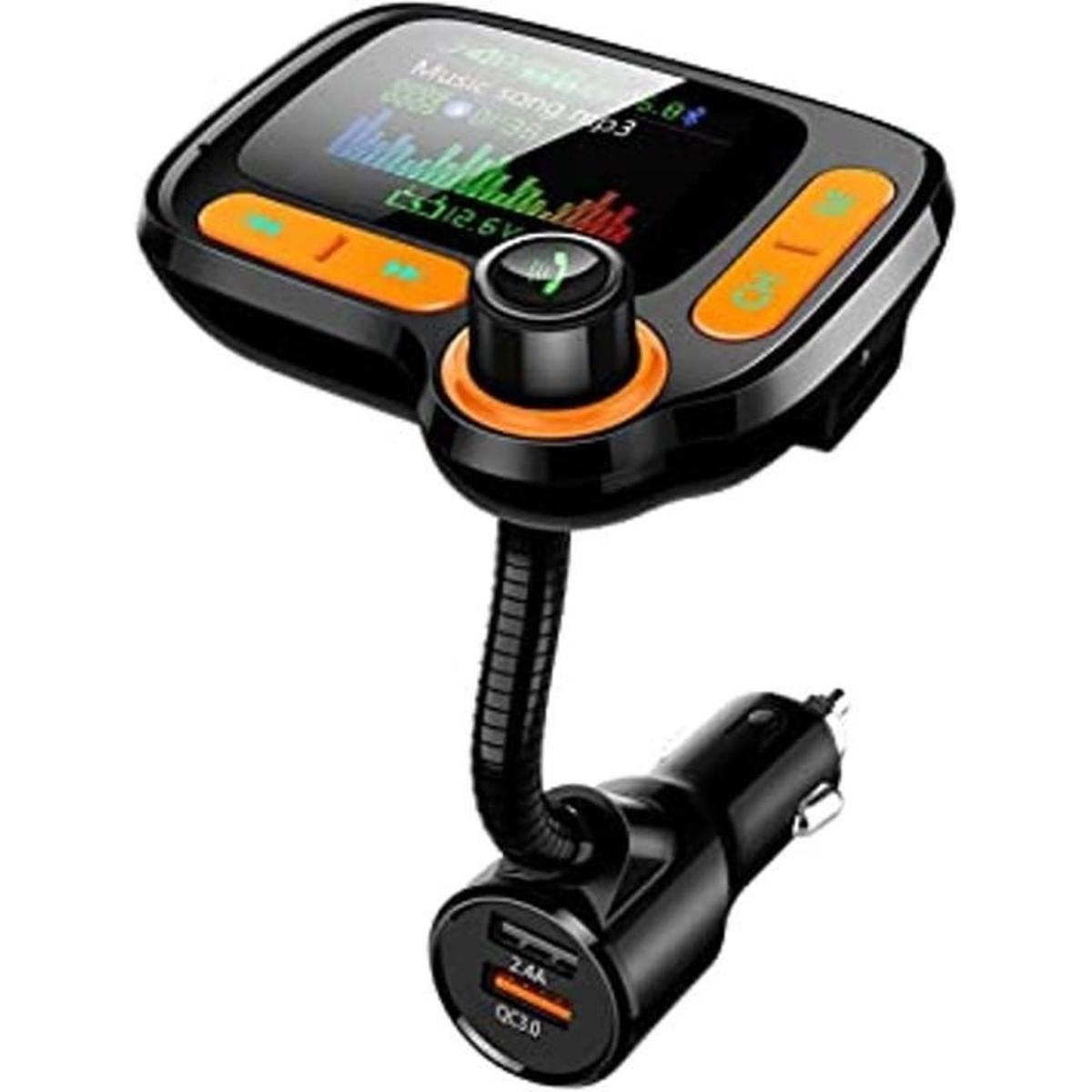 Adaptador de coche transmisor FM Bluetooth compatible con