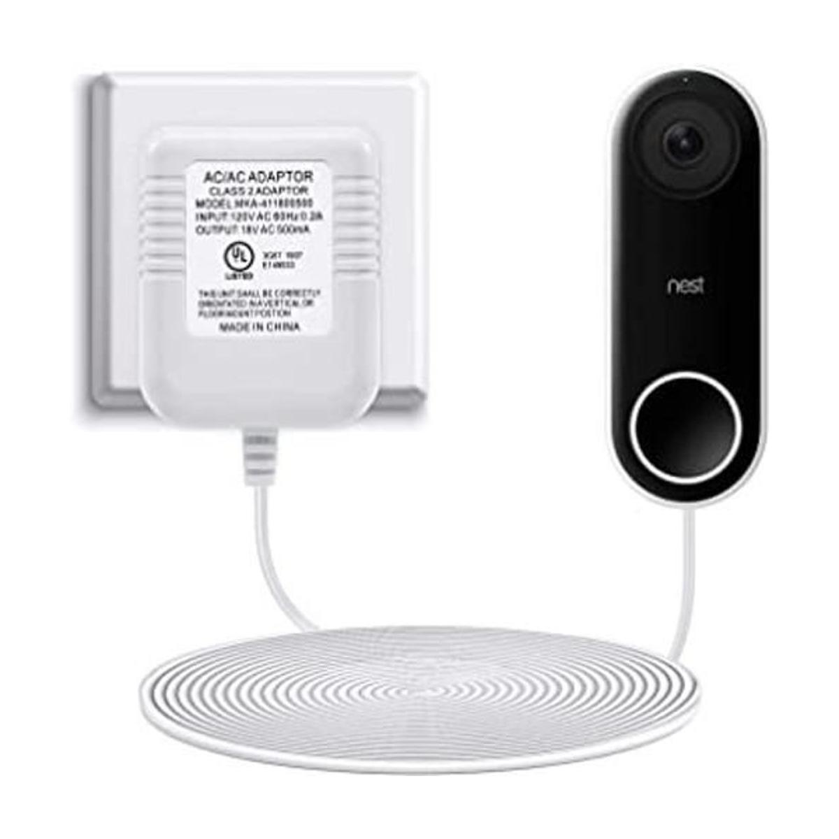 Adaptador de corriente compatible con Nest Hello Video