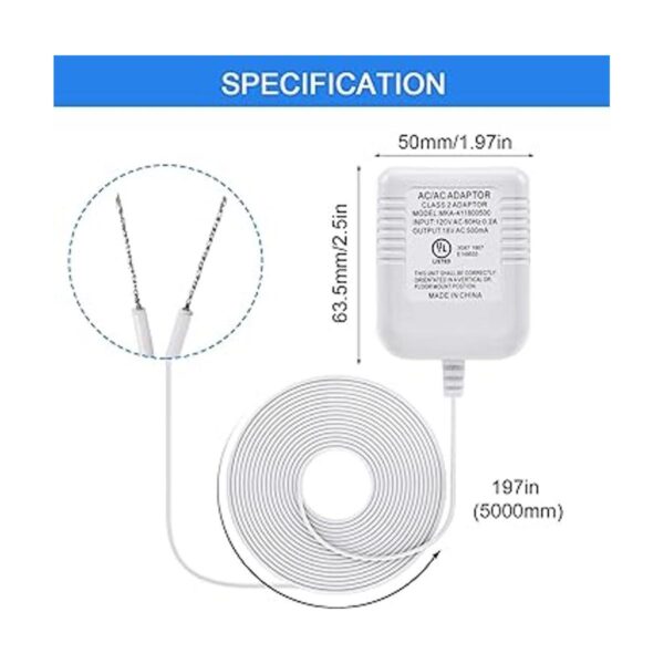 Adaptador de corriente compatible con Nest Hello Video_3