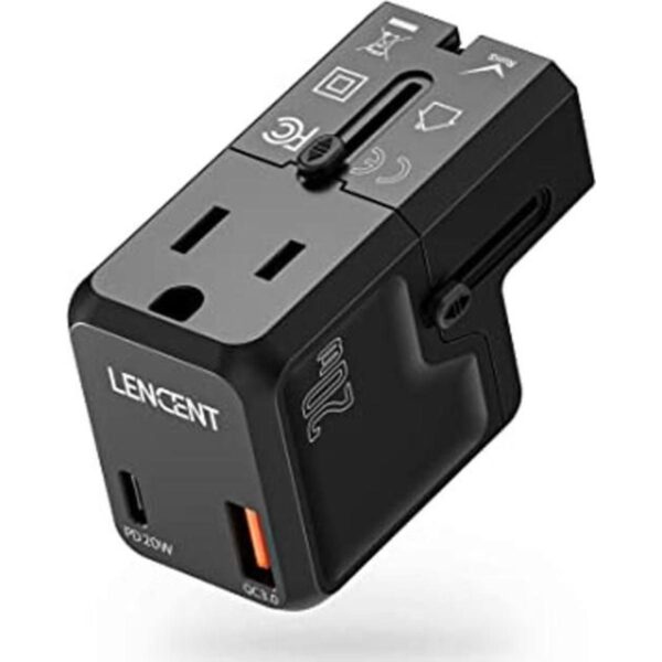 Adaptador de corriente de viaje internacional LENCENT_1