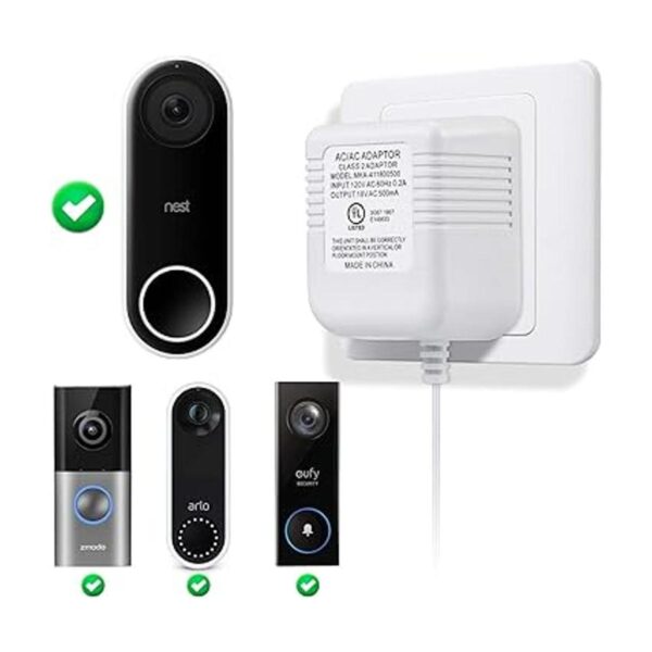 Adaptador de corriente compatible con Nest Hello Video_2