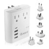 Adaptador de enchufe World Travel M8 Max de Orei 3 USB_1