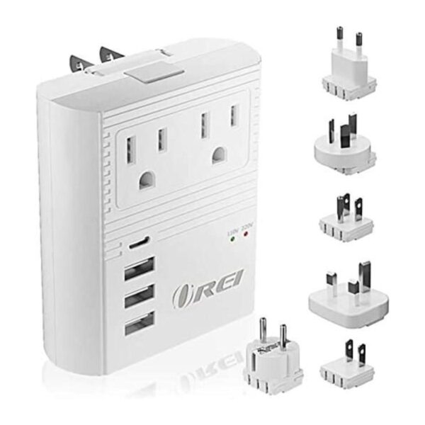 Adaptador de enchufe World Travel M8 Max de Orei 3 USB_1