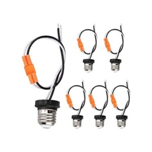 Adaptador de enchufe E26 paquete de 6 bombillas de coleta