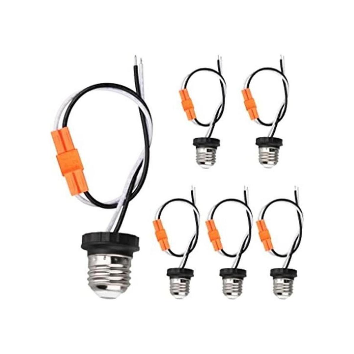 Adaptador de enchufe E26 paquete de 6 bombillas de coleta