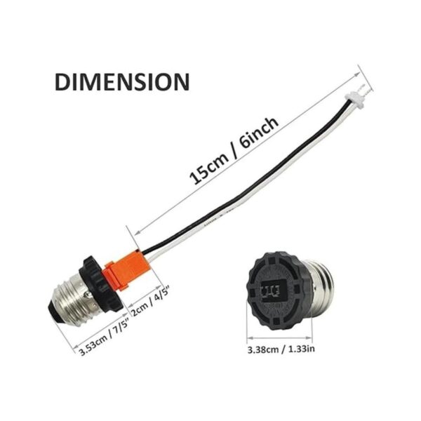 Adaptador de enchufe E26 conector de rosca con conectores_4