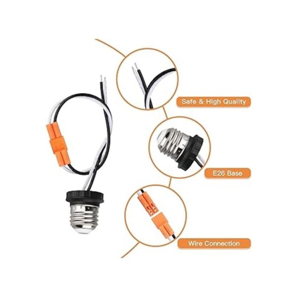 Adaptador de enchufe E26 paquete de 6 bombillas de coleta