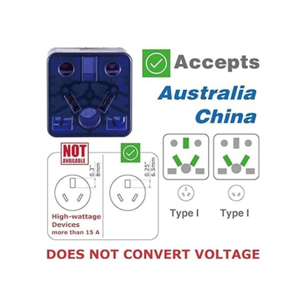 Adaptador de enchufe de viaje para EUUKCNAUIN a_3