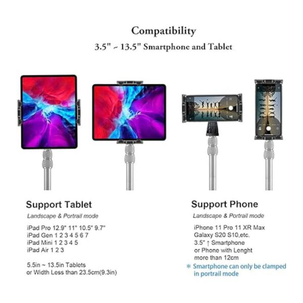Adaptador de montaje de trípode para tableta IPad soporte_5