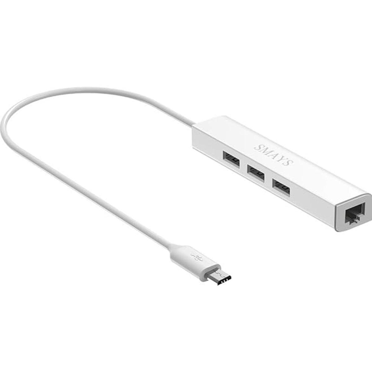 Adaptador de red OTG Micro USB Ethernet para Raspberry Pi