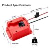 Adaptador de rueda de alimentación para batería Milwaukee