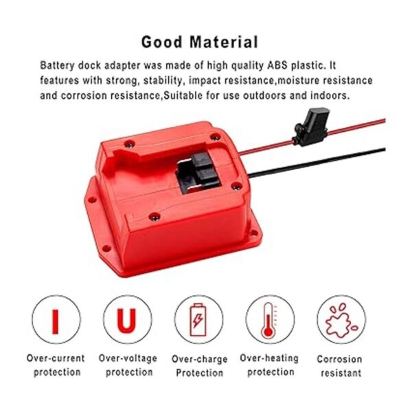 Adaptador de rueda de alimentación para batería Milwaukee