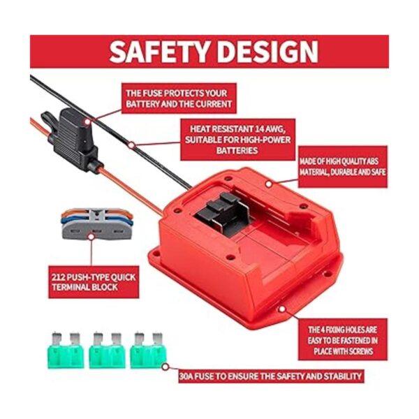 Adaptador de rueda de alimentación para Milwaukee 18 V