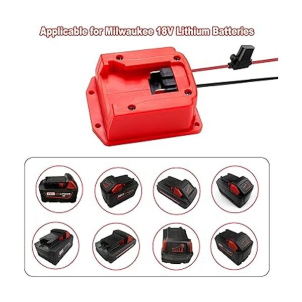 Adaptador de rueda de alimentación para batería Milwaukee