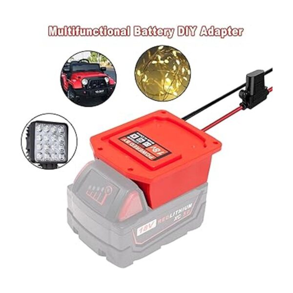 Adaptador de rueda de alimentación para batería Milwaukee