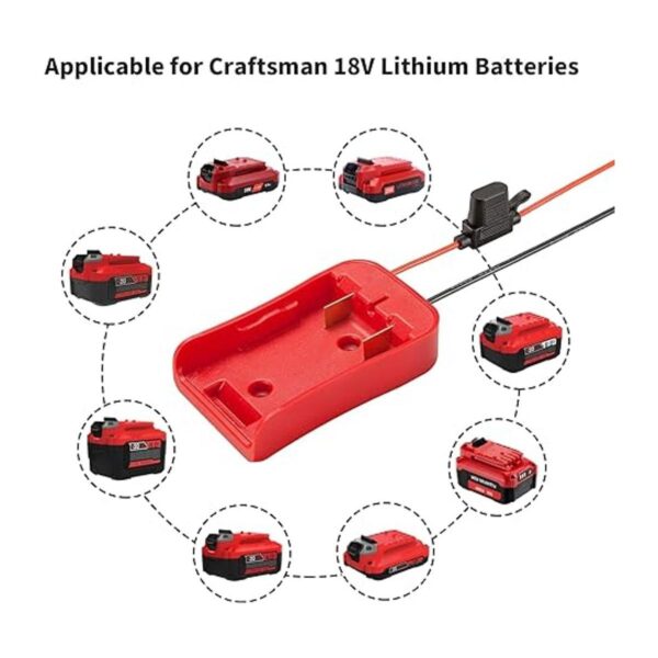 Adaptador de rueda de alimentación para batería V20