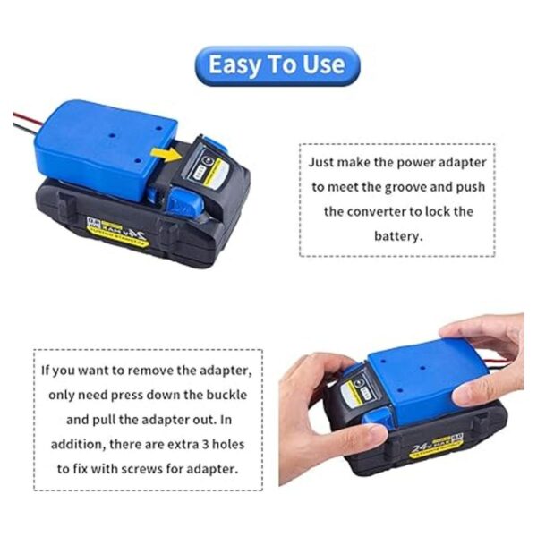 Adaptador de rueda eléctrica para batería Kobalt de 24 V