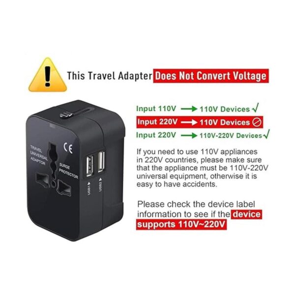 Adaptador de viaje VCOO Universal todo en uno Todo el_5