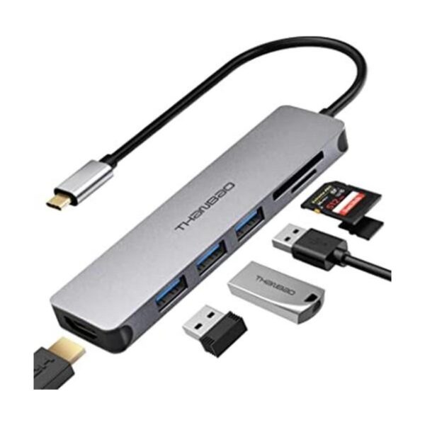 Adaptador multipuerto USB C Hub Dongle de aluminio_1