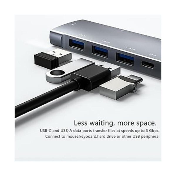 Adaptador multipuerto USB C Hub para iPad Pro MacBook Pro_3
